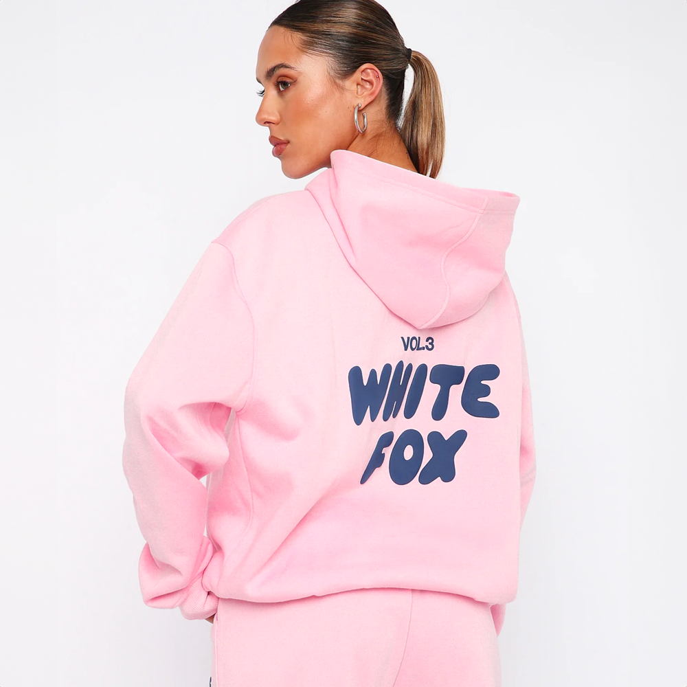 Oversized White Fox Sweatsuit